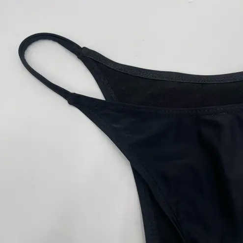 VIX Cheeky Swim Bottoms Size 8 Black NWT Solid Paula Hermanny Resort Beach Vaca