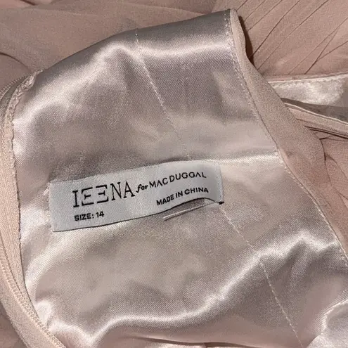 Mac Duggal New with tags Blush Halter Bow Sleeveless Chiffon Gown Sz 14