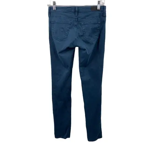 AG The Stilt Cigarette Leg Dark Teal Skinny Jeans Size 25 Adriano Goldschmied Blue