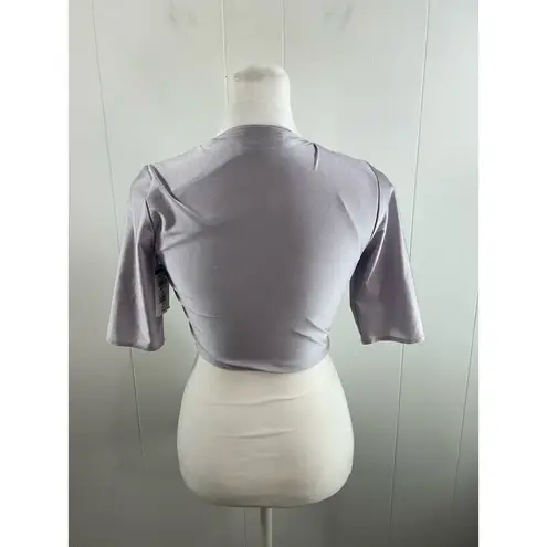 Naked Wardrobe  The Sleek T Top in Lavender Size M