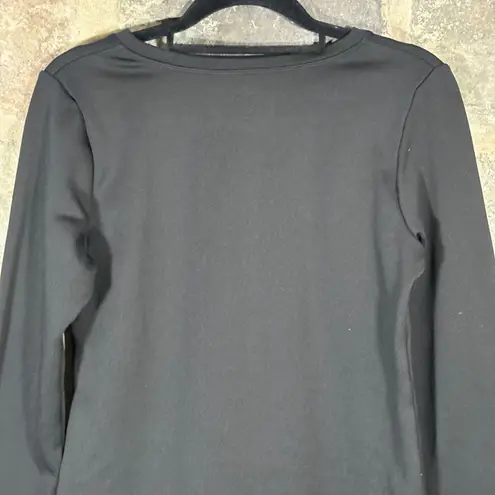 ClimateRight by Cuddl Duds Black Long Sleeve Top Thumb Hole Small Warm Winter