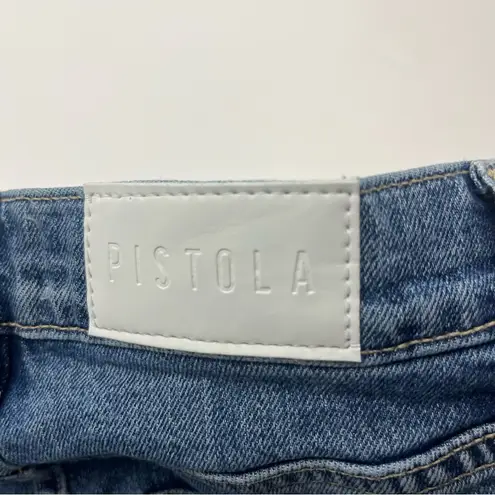 Pistola Alexa Cove Blue Denim Jean Womens Size 24 Side Slits Flare Pockets