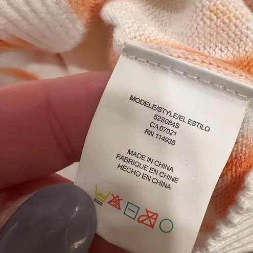 RD Style Women's Tie Dye V-Neck Knit Cotton Pullover Sweater Multicolor Small