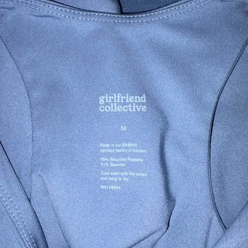 Girlfriend Collective Slate Blue High Neck Sports Bra