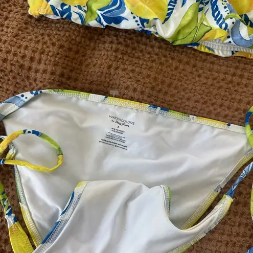 Kenny Flowers Positano Lemon Print Bikini Set Size L NWOT Size L