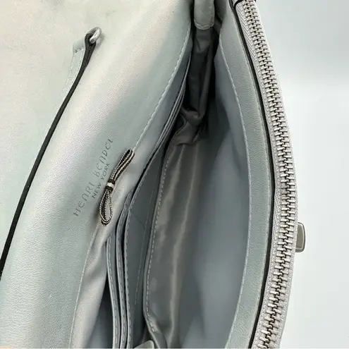 Henri Bendel 712 Wallet Crossbody Bag Quilted Iridescent Opal Long Chain Strap