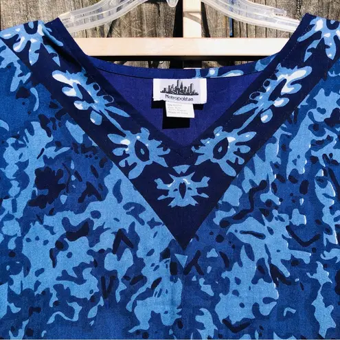 Metropolitan Batik caftan Blue OS Beach coverup Size undefined
