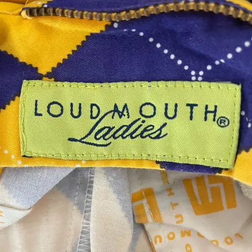 Bermuda Loudmouth LSU Tigers Argyle Women’s  Golf Shorts Sz 10 Purple Yellow Gold