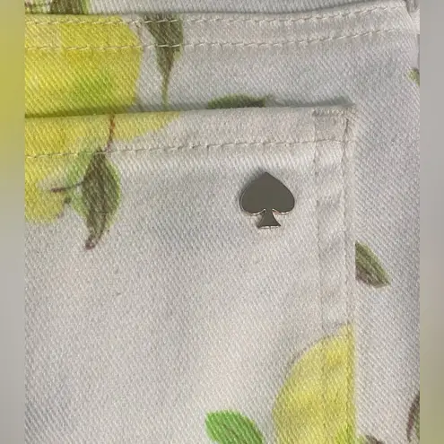 Kate Spade  Broome Street lemon print skinny ankle jeans Sz 27