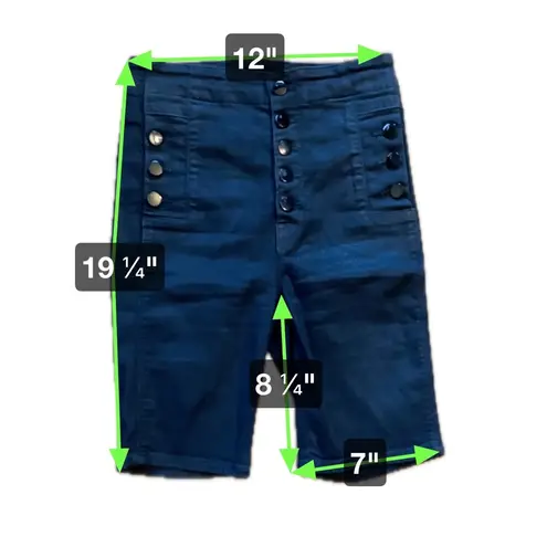 J Brand  Natasha Short Fearful Wash Sky High Waist Black Stocking Women’s Size 25