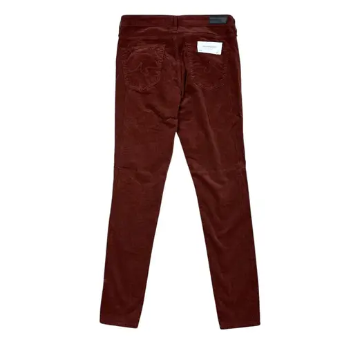 NWT Adriano Goldschmied Women's Red Super Skinny Ankle Legging Corduroy Pants 27