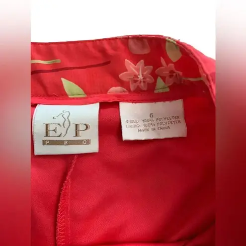EP Pro Flamingo Golf Skort Size 6 Red