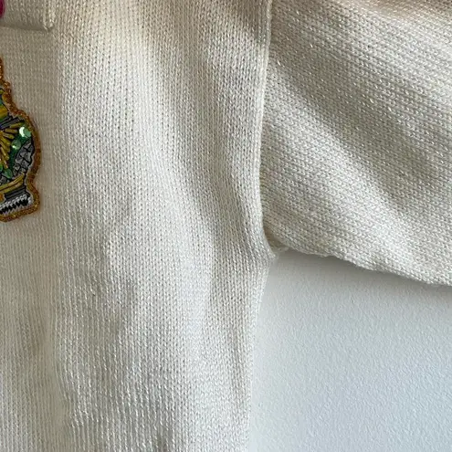 Custom Embroidered Cardigan Sweater Size 12