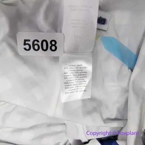 ONIA NEW Raquel blue white gingham check raquel one piece swimsuit, size S