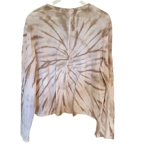 Sage  tie dye long sleeve XL crew neck NEW tan cream