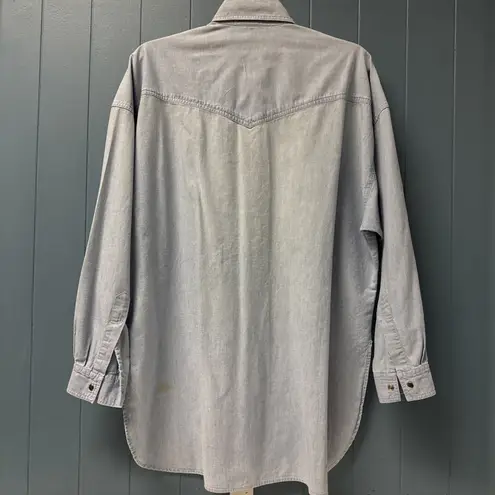 Marsh Landing Vtg GLAM COWBOY Snap Rhinestone Jeweled WESTERN Long Shirt Sz M