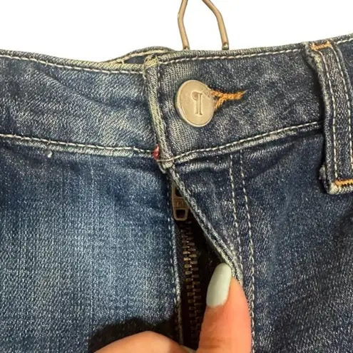 Pilcro and the Letterpress Blue Cotton Blend Casual Denim Shorts Women Sz 28