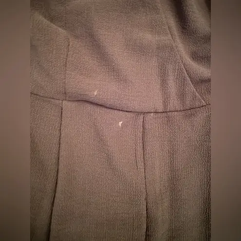 Polly Open Back Wide Leg Capri Style Jumpsuit Sz 6 Black