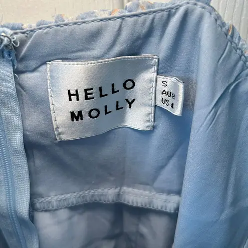 Hello Molly  Light‎ Blue Floral Mini Dress Size 4