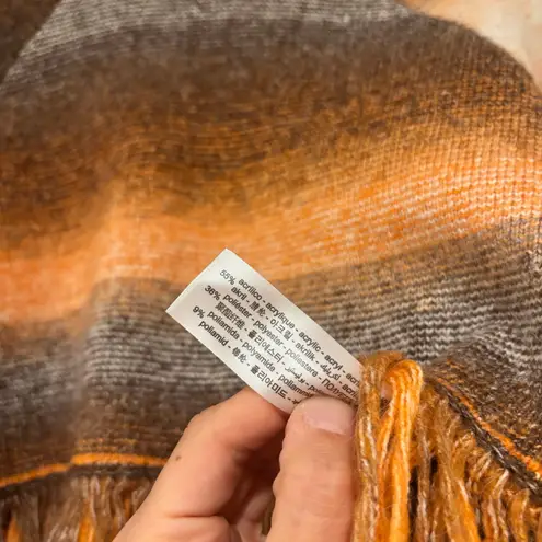 ZARA  Fringe Striped Cropped Sweater