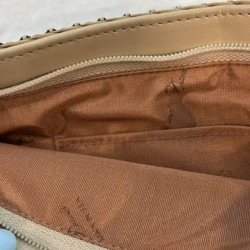 Whiting & Davis beige mesh zip closure convertible crossbody bag - Image 7