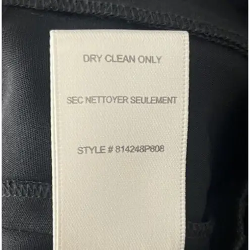 Rebecca Taylor High Waist Culottes Wide Leg Pants Cropped Silk Black Office Work