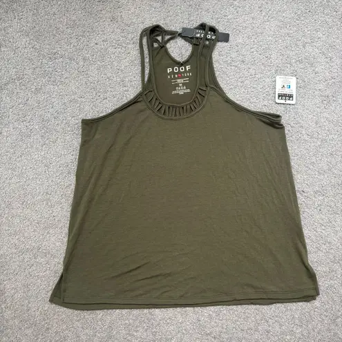 Poof New York Green Cutout Tank Top