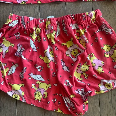 Disney  Red Ladies Winnie the Pooh Print Pajamas Set XS - FITS LIKE A SMALL - Image 6