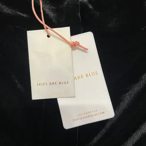 Skies Are Blue Women's Black Velour Velvet Dress Pants Size Small NEW w Tags