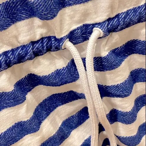 Talbots Blue White Striped Dress Beach Coverup M Nautical Preppy