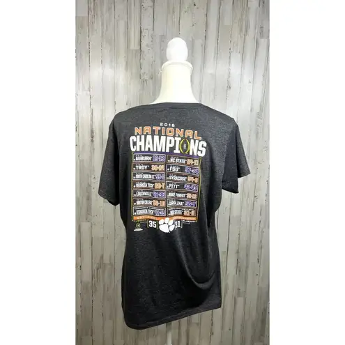 Fanatics Clemson Tigers 2016 National Champions Women's XL Gray V-Neck T-Shirt