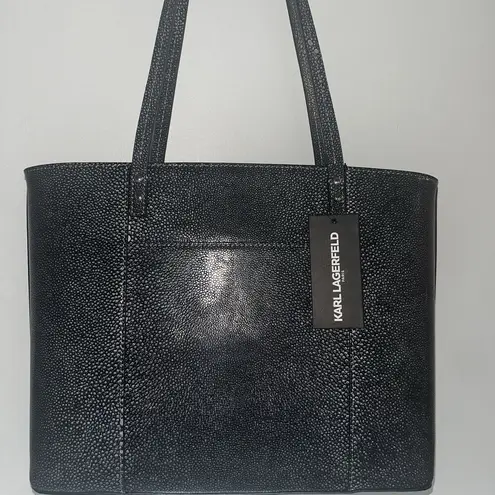 Karl Lagerfeld Maybelle Grey Faux Snakeskin Tote NWT $228 Retail