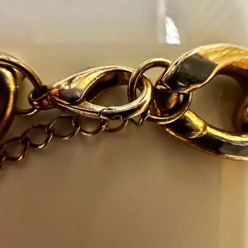 Gold tone chain link necklace