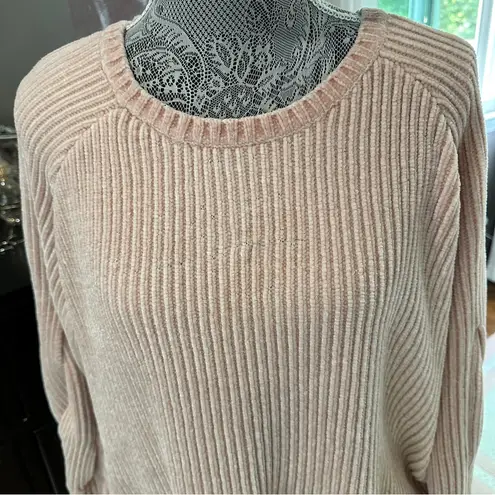 Calia by Carrie Underwood Blush Pink Ribbed Chenille Sweater XL