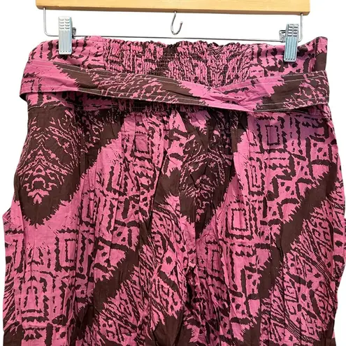 MAGAZINE Pink & Brown Palazzo Pants