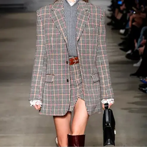 Zadig & Voltaire Jeu Car Plaid Wool Mini Skirt Ecru