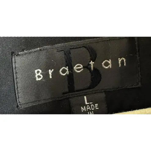 Braetan Black Quilted Lined Full Zip Collared Lightweight Jacket Pockets Size L Size L