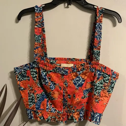 Ulla Johnson Alexandra Crop Tank in Flamingo