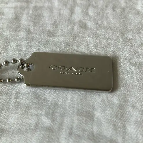 Coach : Dark Pink Tea Rose Tag- Silver Tone