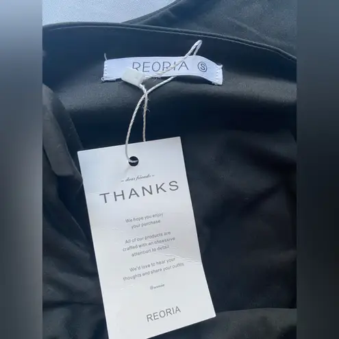 REORIA Square Neck Sleeveless Tank Top Black Body Suit
Size S