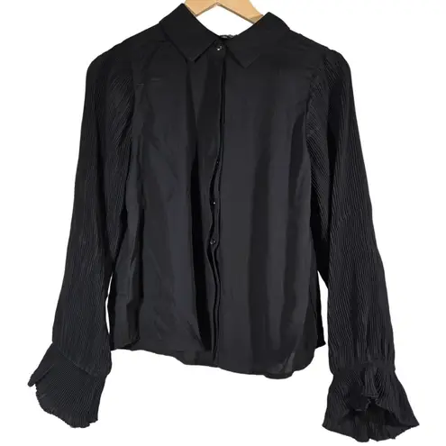 Area Stars Lee Puff Sleeve Blouse Black M NWT Size M