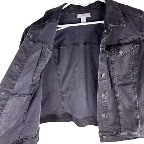 Lane Bryant  Denim Jean Jacket 28 Black