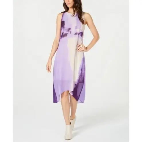 Alfani Watercolor Sleeveless Sheath Dress Women's Size 8