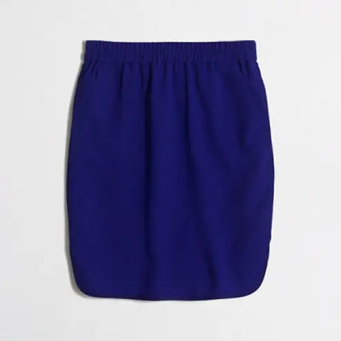 J.Crew  Crepe Pencil Skirt With curved hem Cobalt - Image 1