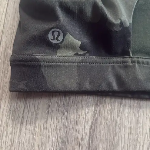 Lululemon  athletica Green Camo All Sports Bra 8