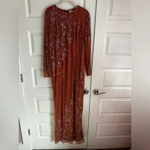 Mac Duggal Embellished High Neck Illusion Long Sleeve Gown 11136