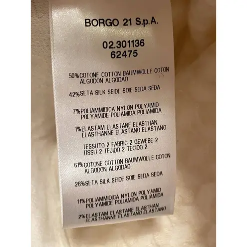 Giorgio Armani Cream White 3 Button Blazer Jacket Size 4 Cotton Silk Stretch