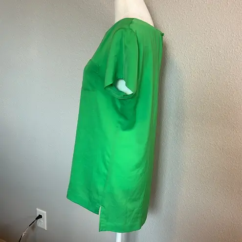 JCrew Factory Short Sleeve Blouse Green Size XS