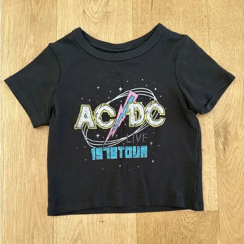 Cotton On  - AC/DC Live 1978 Tour Cropped tee in Black