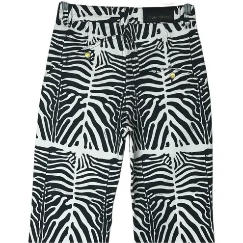House of Sunny Reef Jessie Zebra Print High Rise
Jeans Black White Size 6